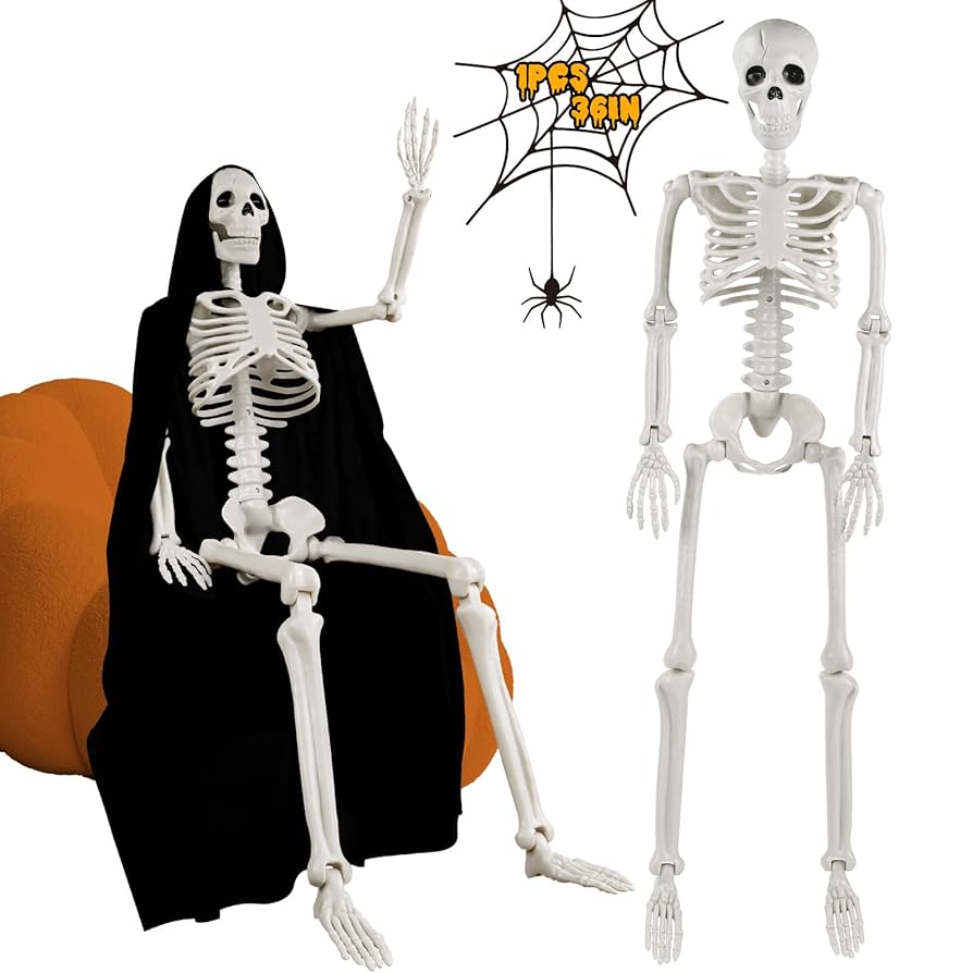 [Prextex]Prextex 19Posable Halloween Skeleton Full Body Halloween Skeleton with Movable /Posable Joints and 2 Sets of [並行輸入品] Amazon.com: PREXTEX Skeleton Halloween & Day of The Dead